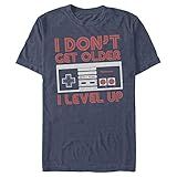 Nintendo Men's Leveling Up T-Shirt, Large, Navy Heather