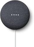 Google Nest Mini 2nd Gen Smart Speaker – Latin American Version with Spanish Packaging – US Compatible – Auto-Adjusts Language to User's Locale, Charcoal