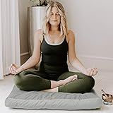Florensi Zabuton Meditation Mat - 100% Cotton Filled Meditation Cushion - Velvet Floor Cushions for Sitting and Kneeling Support - Yoga Cushion for Women and Men