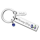 VIESUJI September Birthday Gifts for Women Birth Flower Keychains