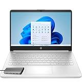 HP Laptop Computer for Home Student Study, 1-Year Office 365, 4GB RAM, 256GB Storage (128GB UFS + 128GB Hub Docking Set), 14 Inch, Intel Processor (Beat i3-1115G4), WiFi 6, Bluetooth 5.4, Windows 11 S