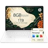 HP Essential Laptop with Microsoft 365 Included, 8GB RAM, Intel Core, 64GB SSD with 1TB Cloud Storage, Long Battery Life, Lightweight, Windows 11, No Mouse