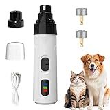 Silent Groom Pro Nail Grinder, Silent Groom Pro Pet Nail Clipper,Rechargeable Dog Nail Grinder, Safe Effective Portable Pet Nail Trimmer for Home Use (White)