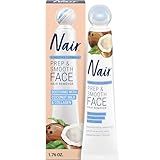 NAIR Exfoliating Facial Hair Removal Cream for Women - Smooth Skin Solution with Collagen for Sensitive Skincare