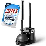 FORASTO 2 in 1 Toilet Plunger and Brush Set，Extended Handle Plunger，Toilet Bowl Brush Plunger Set, Bathroom Cleaning Tools ，Toilet Brush Plunger Combo，Cleaning Brush，Bathroom Cleaning Supplies