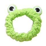 Jowmoy Green Frog Eye Elastic Headband - Versatile for Spa, Skincare, Makeup, Face Wash, Fun Gift for Women (1 Pack)