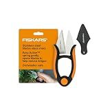 Fiskars 5" Herb Scissors, Garden Snips with Sheath and SoftGrip Handle
