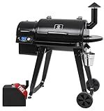 Z GRILLS ZPG-450A Wood Pellet Grill & Smoker with PID V3.0 Controller, 459 Sq in Cook Area, Meat Probe, Foldable Shelf&Side Shelf, 8 in 1 BBQ Grill Outdoor Auto Temperature Control, Black