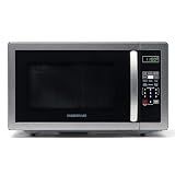 Farberware 1.1 Cu. Ft. Countertop Microwave Oven – 1000 Watts Power, Auto Cook Settings, Defrost, Easy Clean and Child Safety Lock - Stainless