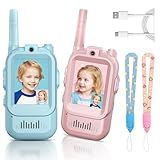 Kids Video Walkie Talkies, 2 Pack Long Range Toy Walkie-Talkie for Kids