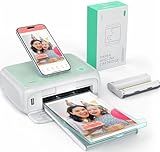 YOTON Photo Printer, Picture Printer with 54 Sheets (4"x6") & 1 Ink Ribbon, Support AR Video Printing, Wi-Fi Connection, Portable Photo Printer for iPhone/Android/Laptop
