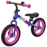 Gotrax KS12 Balance Bike, 12" Toddlers Push Bike with LED Light, Adjustable Seat & Handlebar, Flat-Free Tires & Easy Assembly Kids Bicycle, Lightweight & No Pedal, Gift for Boys Girls, Purple