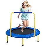 VEVOR 3FT Trampoline for Kids, 36" Trampolines Indoor/Outdoor Trampoline for Toddlers, Foldable Mini Baby Jump Toy with Foam Handle, Recreational Trampolines Birthday Gift for 3+ Years Kids
