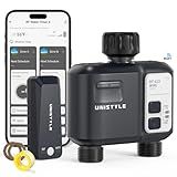 [All-New 2027] 1700FT WiFi Sprinkler Timer 2 Zone, Unistyle Smart Hose Timers Compatible Alexa & Google Voice and App Control, Water Timer for Garden Hose with Auto & Manual Modes for Garden Lawn
