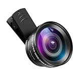AMIR Phone Camera Lens, 0.45X Super Wide Angle Lens for iPhone Lens Kit, 15X Macro Clip-On 2 in 1 Professional Lens Kit for iPhone, Samsung, Google and Most of Android