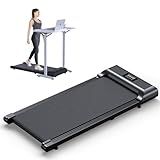 Hivvtui Walking Pad, Under Desk Treadmill for Home Office, 2.5HP Walking Pad with 300lb Weight Capacity, Portable Teadmill with Remote Control, LED Display