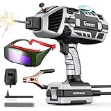 Portable Welding Machine 110V with Auto Darkening Goggles: Handheld IGBT Inverter ARC Welder Gun Stick Welder - 6 Variable Current Adjustment for 3/32"-1/8" Rods and DIY, Professional Use,Repair(Grey)