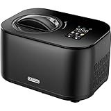 Iceman by Chefman Ice Cream Maker, No Pre-Freezing with Built-In Compressor, Makes Ice Cream, Froyo, Sorbet, Sherbet, Italian Ice, Frozen Yogurt, Digital Display w/ 3 Presets, 2 Pint Inserts Included