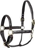 SIE English Horse Leather Braided Brown Halter (Full)