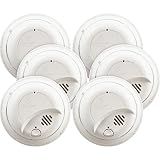 First Alert BRK SMI100-AC Hardwired Smoke Detector with Battery Backup, 6-Pack