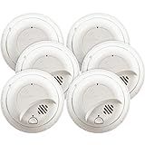 First Alert BRK SMI100-AC Hardwired Smoke Detector with Battery Backup, 6-Pack