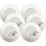 First Alert BRK SMI100-AC Hardwired Smoke Detector with Battery Backup, 6-Pack