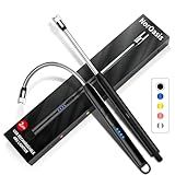 2-Pack Rechargeable Electric Candle Lighters, Flameless Windproof Long Lighter with 360° Flexible Neck and LED Display for Candles, Camping, BBQ & Fireplace (Black)