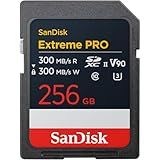 SANDISK 256GB Extreme PRO SDXC UHS-II Memory Card - Up to 300MB/s Read and Write speeds, V90, 8K, 4K UHD, SD Card - SDSDXDM-256G-GN4IN