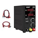 LONGWEI DC Power Supply Variable,30V 10A 4 Digital LED Display Adjustable Regulated Switching Power Supply Digital with Leads Power Cord Used for Spectrophotometer and lab Equipment Repair (Black)