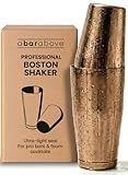 A Bar Above Professional Boston Shakers Set 18 oz Weighted and Unweighted Stainless Steel Cocktail Shaker Set for Bartenders, Premium 304 Steel Bar Shaker, Essential Bartending Tools for Mixing Drinks