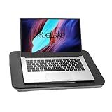 Portable Laptop Desk Fits Up to 16“ Laptops, with Tablet Slot, Built-in Cushion, Great for Home & Office,Lap Desk for Laptop,Lap Desk with Cushion (Black, Medium)