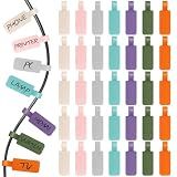 35 Pcs Multicolored Color-Coded Nylon Cable & Cord Labels (7 Colors, 5 Each) - Reusable Hook & Loop Wire Tags, Residue-Free Ink-Proof Water-Resistant Identification Labels for Home Office Data Centers