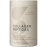 Sports Research Collagen Peptides - Hydrolyzed Type 1 & 3 Collagen Powder Protein Supplement for Healthy Skin, Nails, & Joints - Easy Mixing Vital Nutrients & Proteins, Collagen for Women & Men