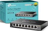 TP-Link 8 Port Gigabit Switch | Easy Smart Managed | Plug & Play | Desktop/Wall-Mount | Sturdy Metal w/ Shielded Ports | Support QoS, Vlan, IGMP and LAG (TL-SG108E)