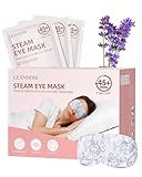 LEXNHOM Steam Eye Masks Disposable 24 Pack, 45+ Min Self Heating Eye Mask for Dry Eyes Dark Circles Puffy for Sleep Travel Office, Warming Rest Eye Mask Best Gifts for Women and Loved Ones (Lavender)