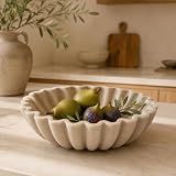 KIBAGA Decorative Marble Fruit Bowl for Your Kitchen Counter or Table Decor