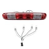 Dasbecan GM25890530 Red Rear Center High Mount Brake Light Compatible with GMC Sierra Chevy silverado 2007-2013 Replace 923-247 Led Lamp Red Housing 3rd Third Tail Brake Lamp