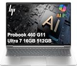 HP ProBook 460 G11 AI Laptop, 16" FHD+, Ultra 7 155U, 16GB DDR5, 512GB SSD