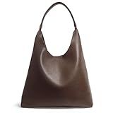 Hobo Bags for Women Soft Vegan Leather Shoulder Handbag Slouchy Tote Purses (Coffee)