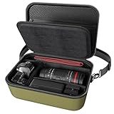 ProCase Hard Shell Camera Case for Canon Rebel T7/EOS R100/R50/DSLR/SLR/Nikon/Sony/Mirrorless Cameras, Soft Padded Digital Camera Travel Bag with 1 Shoulder Strap and 3 Adjustable Dividers -Green