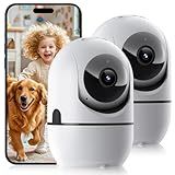 Indoor Security Camera, 5G&2.4G WiFi Security Cameras Wireless indoor for Home Security, Pan/Tilt Baby Monitor/Dog/Pet Camera with Phone App Motion Sensor & Night Vision. TF/CloudStorage (2Pack)