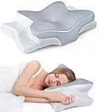 Ultra Pain Relief Cooling Pillow for Neck Support, Adjustable Cervical Pillow Cozy Sleeping, Odorless Ergonomic Contour Memory Foam Pillows, Orthopedic Bed Pillow for Side Back Stomach Sleeper