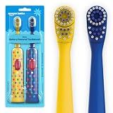 Amazon Basics Kids Battery Powered Toothbrush, 2 Count, 1 Pack, Packaging May Vary