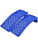 8" Lift Solid Steel Car Ramp 8000 Lbs Capacity, 2000 Lbs Per Ramps, Heavy Duty Truck Ramps for Car Repair or Vehicle Maintenance, 2 Pack Car Ramps, Blue