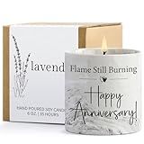 Anniversary Candle - Aniversario Gifts for Men, Women & Couples - Romantic Gifts for Him, Her - 6oz