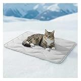 furrybaby Dog Cooling Mat for Medium Dogs, 30"x20" Self Cooling Pet Cooling Mat for Dogs & Cats, QMAX>0.5, Thickened Cool Fiber, Cooling pad for Dog Bed, Durable Portable Indoor/Outdoor Summer,Grey