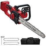 Chainsaw for Milwauke M18 18V Battery, Cordless Chainsaw with 12-Inch Chain and Bar for Wood Cutting, Tree Trimming (only tool)