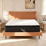 14 Inch Full Mattress – Hybrid Bed in a Box for Side Sleepers & Heavy People, Medium Plush Foam + Pocket Springs, Fiberglass-Free with Edge Support & Pressure Relief, CertiPUR-US