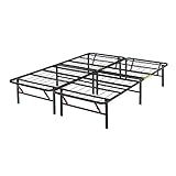 Amazon Basics Bed Frame with Storage, Foldable Metal Platform, Sturdy Steel, No Box Spring Needed, 14 inches High, Tool-Free Setup, Full Size, Black