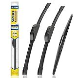 5 PLUS® Silicone Windshield Wipers Replacement for 2016 2017 2018 2019 2020 2021 2022 HONDA Pilot Wiper Blades(Set of 3),Automotive Replacement Windshield Wiper Blades For My Car-26"/24"/14"